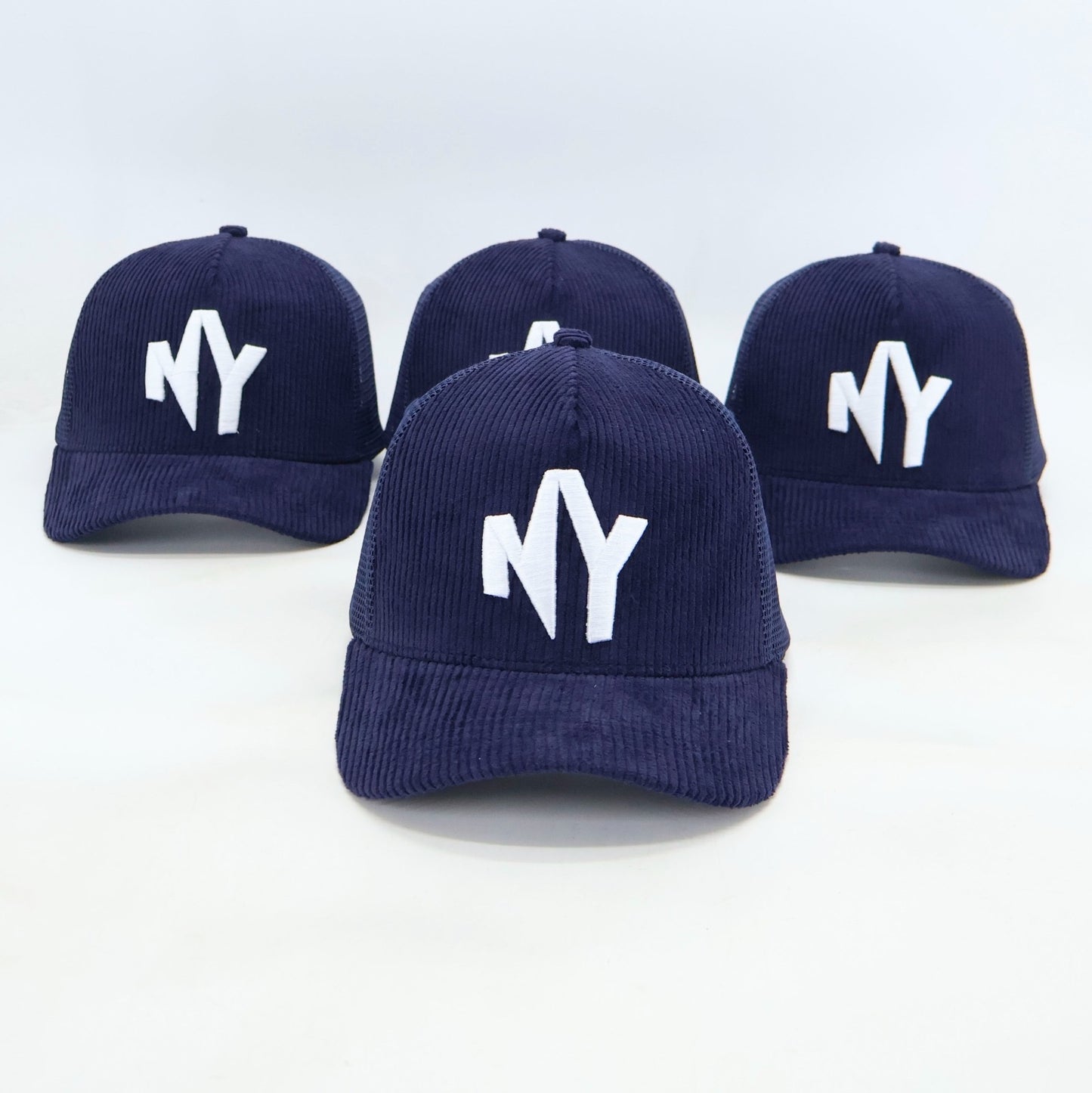 "The Nah, Yeah" - Navy Blue and White Corduroy Hat | EARLY DROP