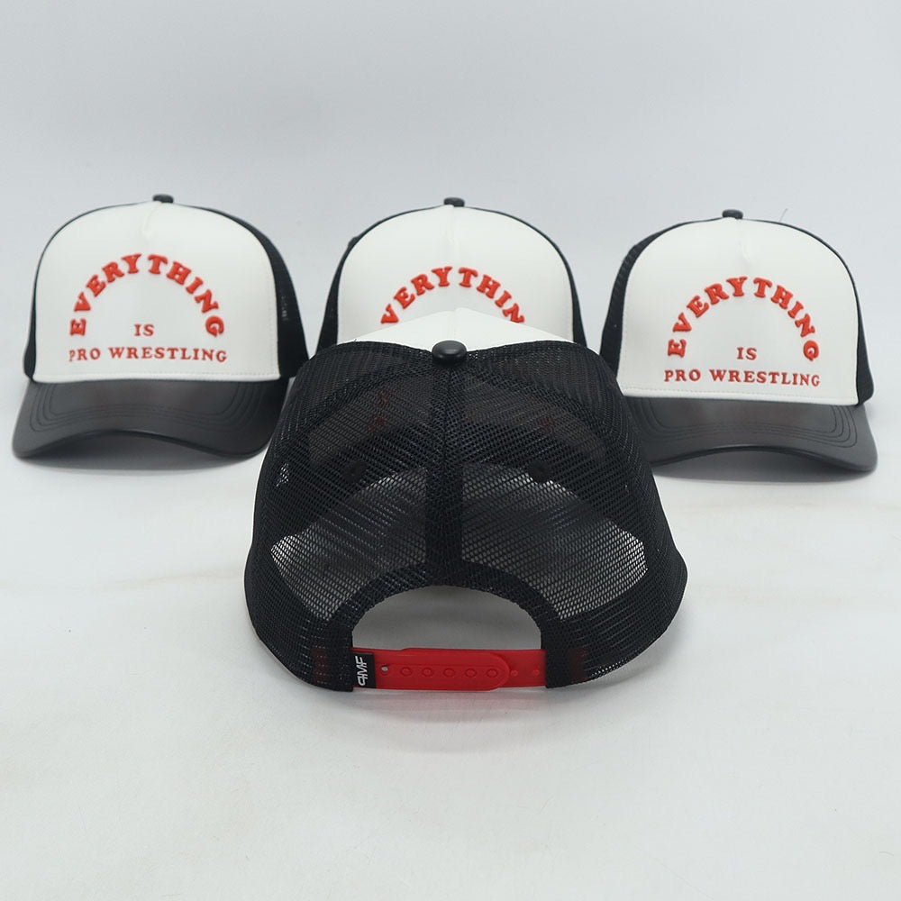 "Everything is Pro Wrestling" - Leather Trucker Hat | WrestleHats x Pardon My Fresh