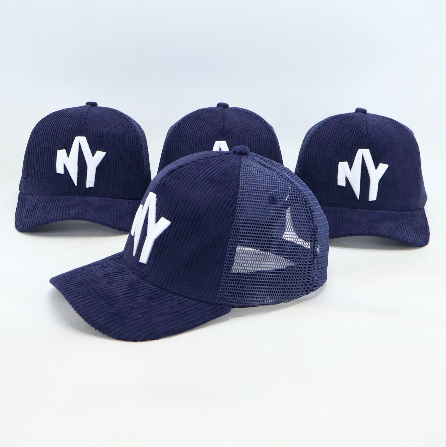 "The Nah, Yeah" - Navy Blue and White Corduroy Hat | EARLY DROP