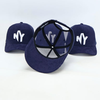 "The Nah, Yeah" - Navy Blue and White Corduroy Hat | AVAILABLE AUGUST 25TH